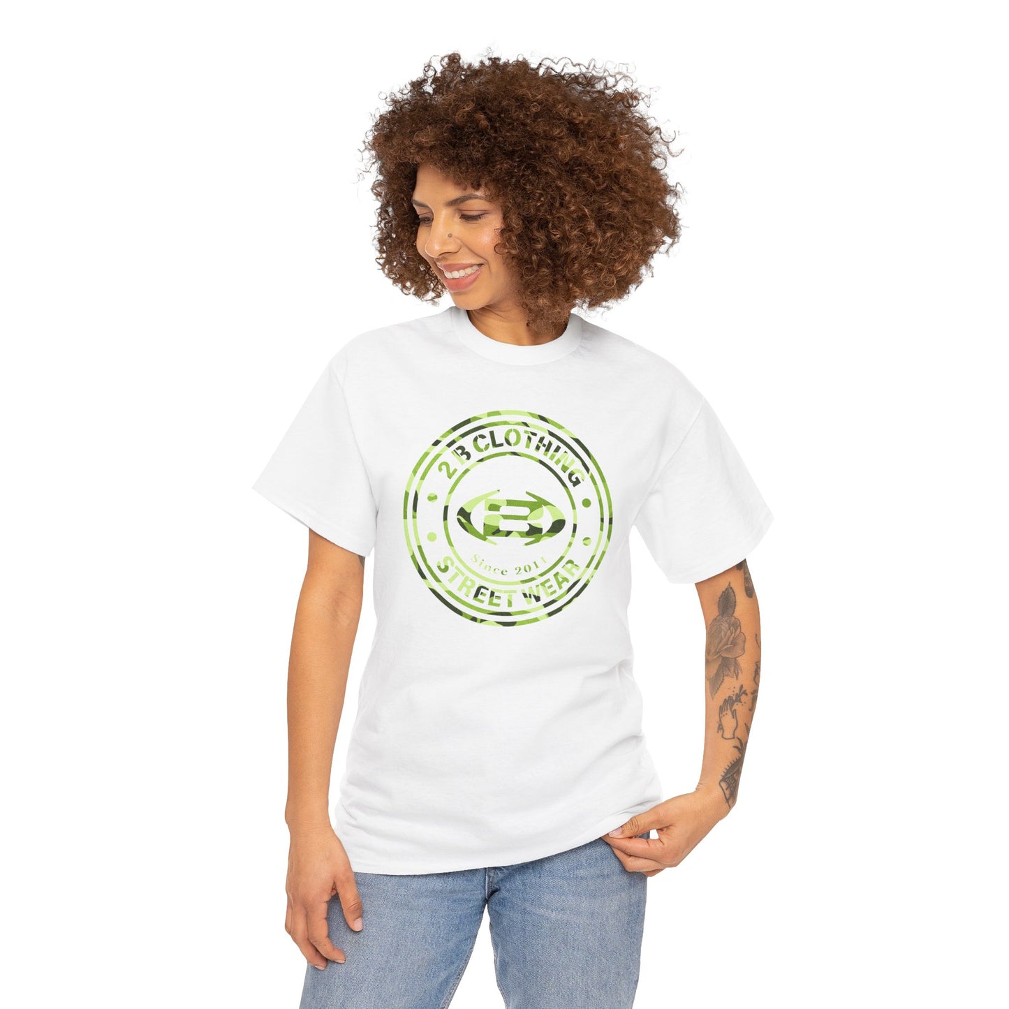 2 B Clothing Logo ( Army White )